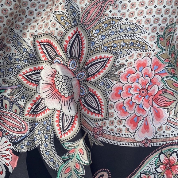 Marciano Stella Drop-Waist Scarf-Print Dress SZ 4 - Picture 6 of 7